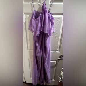 Tall Girl Friendly!! Elegant Purple and Floral Jumpsuit